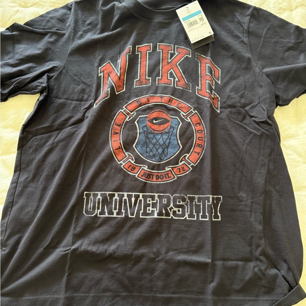 Nike Black Short Sleeve Tee with University Graphics